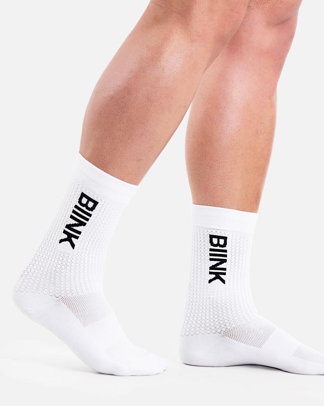 Unisex Compression Sports Performance Socks - White
