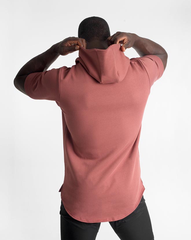 Athleisure SS. Hoodie MEN- Red Clay