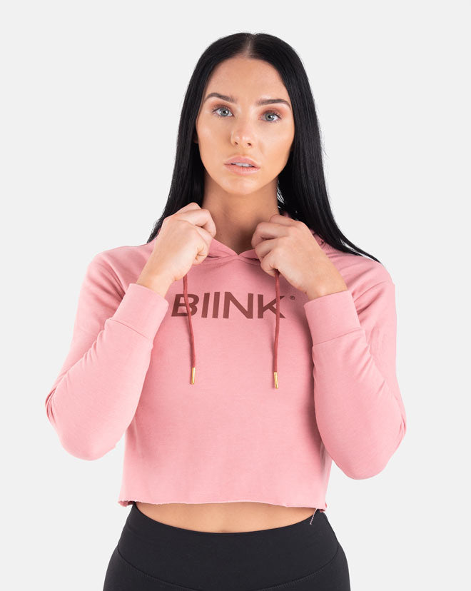 BIINK Crop Hoodie WOMEN- Musk Pink